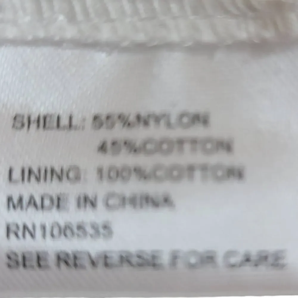 Central Park West Eyelet Dress White Ruffle Hem Cottagecore size L - Picture 7 of 8